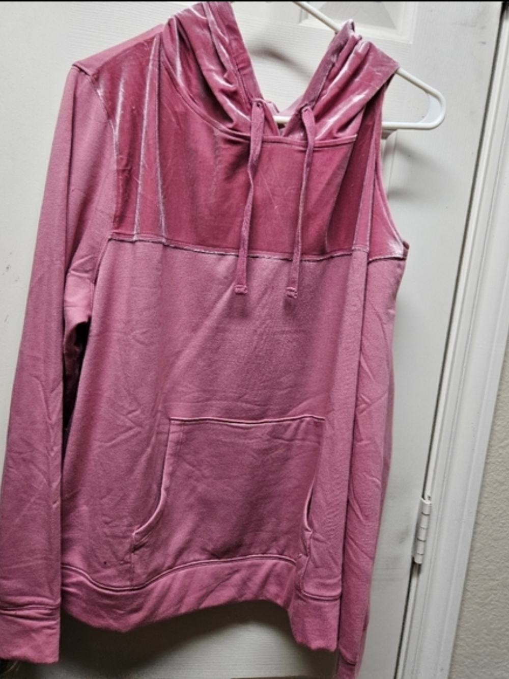 All Worthy by Hunter McGrady Rose Pink Velour Hoodie